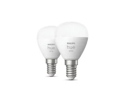 Philips Hue Ampoule Connectée|Luminaire Et Éclairage Connectés<2 ampoules LED connectée IP20 E14 470lm 5,7W blanc chaud