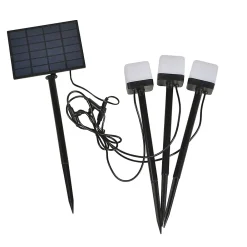 Discount Corep 3 spots à piquer d'extérieur solaire LED intégrée noir 1W