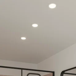 GoodHome Spot Encastrable|Spot Encastrable De Salle De Bains<3 spots encastrables Caius GU10 blanc neutre IP44 345lm 4.7W Ø8.5xH.10.1cm blanc