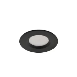 GoodHome Spot Encastrable|Spot Encastrable De Salle De Bains<3 spots encastrables Etana LED intégrée blanc chaud IP65 410lm 4.7W Ø8.5cmxH.3.1cm métal noir