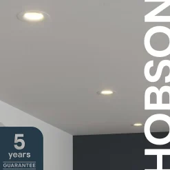 Best GoodHome 3 spots encastrables Hobson LED intégrée blanc chaud IP20 dimmable 450lm 6.1W Ø8.8xH.5.3cm blanc