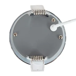 GoodHome Spot Encastrable|Spot Encastrable De Salle De Bains<3 spots encastrables Karluk LED intégrée variation de blancs IP65 500lm 6.5W Ø8xH.2,4cm argent