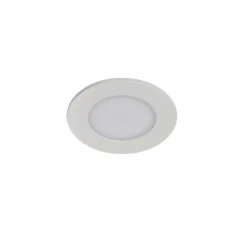 GoodHome Spot Encastrable|Spot Encastrable De Salle De Bains<3 spots encastrables Leavitt LED intégrée blanc chaud IP44 300lm 4.5W Ø8.5xH.4.7cm blanc