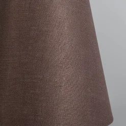 Clearance Qazqa Abat-jour à pince en lin marron rond 12 cm