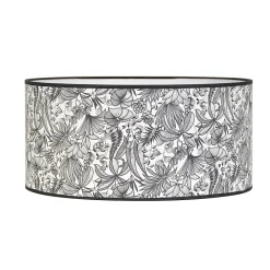 Corep Abat-Jour<Abat-jour cylindre imprimé feuillage java noir et blanc Ø40cm