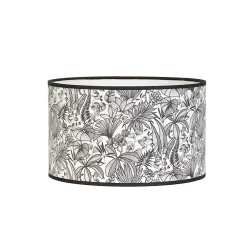 Corep Abat-Jour<Abat-jour cylindre imprimé feuillage java noir et blanc Ø30cm