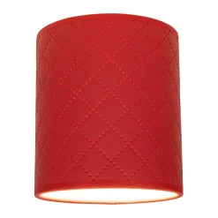 Clearance Spotlight Abat-jour cylindrique E27 H20 Tissu Rouge