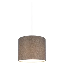 Best GoodHome Abat-jour rond Kpezin gris Ø20cm