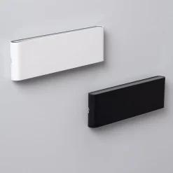 Alpinaluz Applique Murale Pour Salle À Manger|Applique Murale Pour Cuisine<Applique LED Extérieur/Intérieur 20W 4000K IP54 Blanc Aluminium Rectangulaire 300 mm, Lumière Haut/Bas