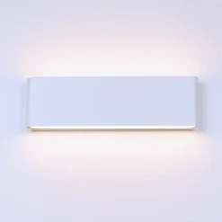 Alpinaluz Applique Murale Pour Salle À Manger|Applique Murale Pour Cuisine<Applique LED Extérieur/Intérieur 20W 4000K IP54 Blanc Aluminium Rectangulaire 300 mm, Lumière Haut/Bas
