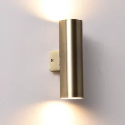 Alpinaluz Applique Pour Salon<Applique Murale Bronze Vieilli Lumière Double Haut/Bas, 2 Douilles GU10, Métallique, Ampoules Non Incluses
