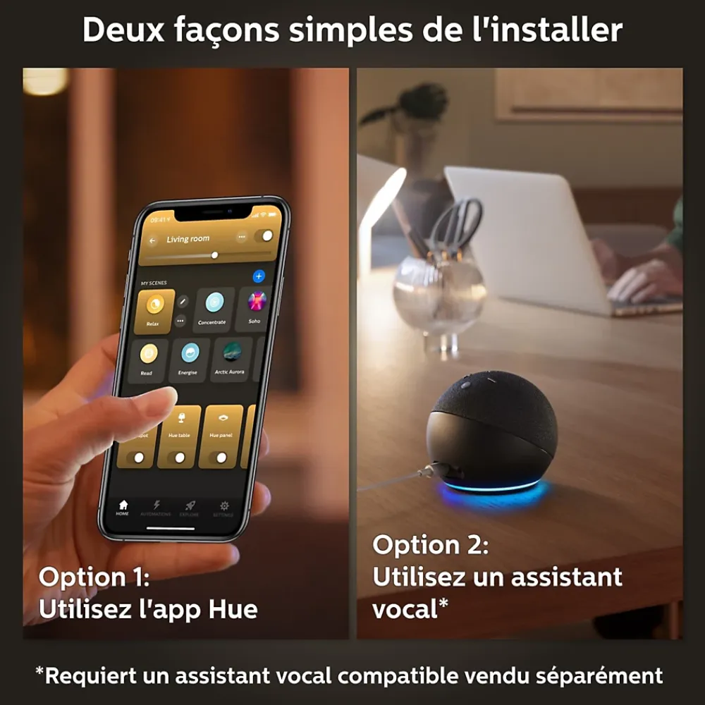 Best Philips Ampoule connectée dimmable Bluetooth Hue IP20 Flamme E14 300lm 4,5W blanc chaud
