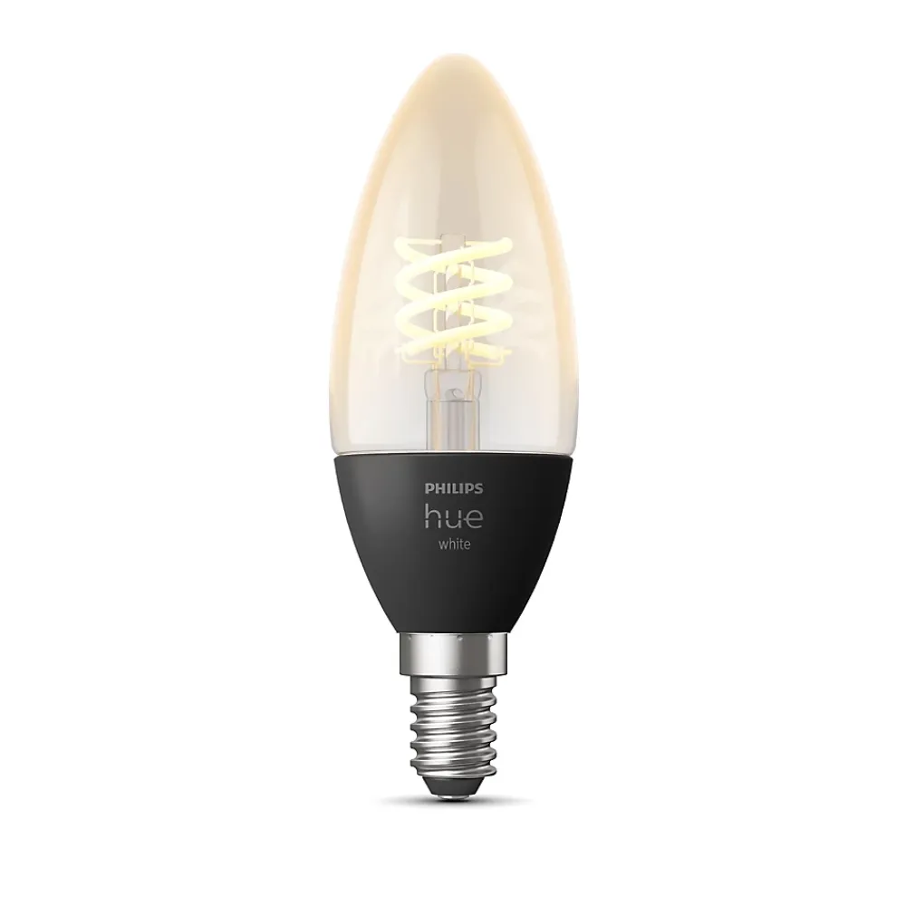 Best Philips Ampoule connectée dimmable Bluetooth Hue IP20 Flamme E14 300lm 4,5W blanc chaud
