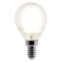 Zenitech Ampoule Connectée<Ampoule déco e filaments LED sphérique E14 4W - Blanc chaud - 400lm 2700K -