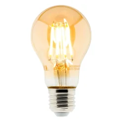 Zenitech Ampoule Connectée<Ampoule déco filament LED ambrée 4W E27 2500K -