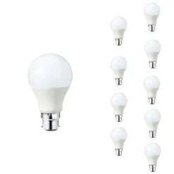 Hot Silamp Ampoule LED B22 9W 220V A60 180 degrés (Pack de 10) - Blanc Froid 6000K - 8000K -