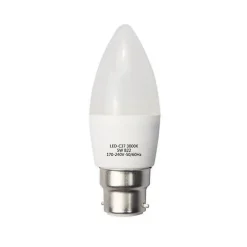 Online Silamp Ampoule LED B22 6W 220V C37 180 degrés - Blanc Chaud 2300K - 3500K -