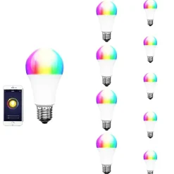 Best Silamp Ampoule LED Connectée Wifi E27 8.5W RGBW A60 (Pack de 10) -