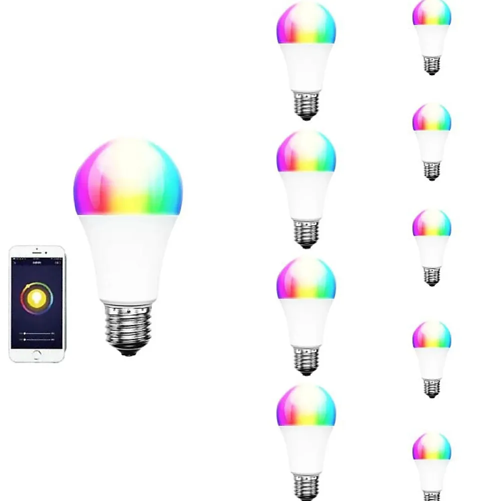 Best Silamp Ampoule LED Connectée Wifi E27 8.5W RGBW A60 (Pack de 10) -