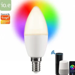 Clearance Silamp Ampoule LED Connectée WiFi E14 5.5W RGBW C37 (Pack de 5) -