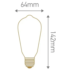 Ampoule Décorative Led<Ampoule LED décorative edison filament boucle Happy in E27 1,5W 60lm ⌀6,4 x H.14,2cm blanc chaud Girard Sudron