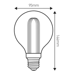 Ampoule Décorative Led<Ampoule LED décorative globe dimmable Arcade smokey G95 E27 3,5W 60lm ⌀9,5 x H.14,4cm blanc chaud Girard Sudron