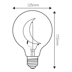 Ampoule Décorative Led<Ampoule LED décorative globe Moon smoky G125 E27 1,5W 70lm ⌀12,5 x H.17,2cm blanc chaud Girard Sudron