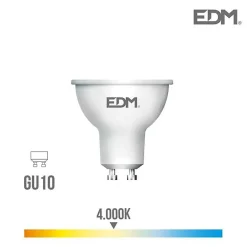 Discount EDM Ampoule LED Dichroïque GU10 - - 8W 600 lm 4000K - Durée de vie 25000h - Classe énergétique A+