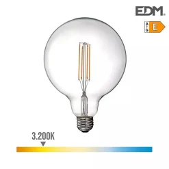 Best EDM Ampoule LED E27 avec Filament 6W Globe 800lm (47W) 300 - Blanc Chaud 3200K