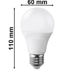 Best Silamp Ampoule LED E27 9W 220V A60 180 degrés (Pack de 10) - Blanc Froid 6000K - 8000K -
