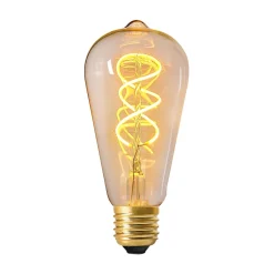 Ampoule Led Fonctionnelle|Ampoule E27, Gros Culot À Visser<Ampoule LED filament filament spirale torsadé E27 500lm 8W blanc chaud transparente