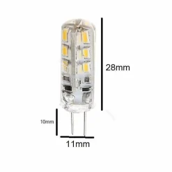 Clearance Silamp Ampoule LED G4 2W 12V SMD2835 24LED 360 degrés (Pack de 10) - Blanc Neutre 4000K - 5500K -