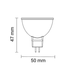 Sale Silamp Ampoule LED GU5.3 / MR16 12V 7W 110 degrés - Blanc Neutre 4000K - 5500K -