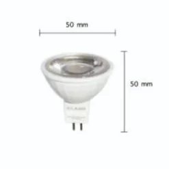 New Silamp Ampoule LED GU5.3 / MR16 12V 8W SMD 80 degrés (Pack de 10) - Blanc Chaud 2300K - 3500K -