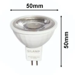 Sale Silamp Ampoule LED GU5.3 / MR16 12V 8W SMD 80 degrés - Blanc Neutre 4000K - 5500K -