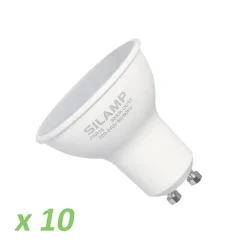Silumen Ampoule Pour Spot|Ampoule Gu10<Ampoule LED GU10 8W 220V - Pack de 10 / Blanc Froid 6000K - 8000K