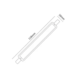 Hot Alcapower Ampoule LED R7s 118mm 8W 1000lm en verre d.16mm 3000k