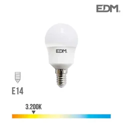 Outlet EDM Ampoule LED sphérique - - E14 - 8.5W - 940 lm - 3200K