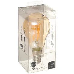 Atmosphera Créateur D'Intérieur Ampoule E14, Petit Culot À Visser<Ampoule LED Standard ambrée - filament droit E14 - Atmosphera