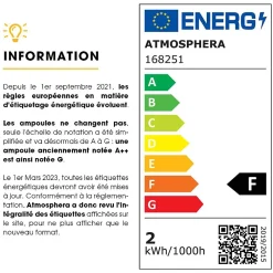 Atmosphera Créateur D'Intérieur Ampoule E14, Petit Culot À Visser<Ampoule LED Standard ambrée - filament droit E14 - Atmosphera