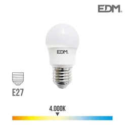 Sale EDM Ampoule sphérique LED E27 8,5W 940 lm 4000K lumière du jour - 98726