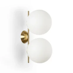 Alpinaluz Applique Pour Salon<Aplique mural Double Boule Grande en Cristal ANA 220mm en Métal Doré - Douille E272 pour Intérieur Design Élégant et Mi