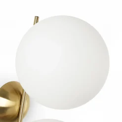 Alpinaluz Applique Pour Salon<Aplique mural Double Boule Grande en Cristal ANA 220mm en Métal Doré - Douille E272 pour Intérieur Design Élégant et Mi