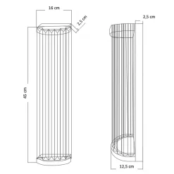 Best Kosilum Applique demi-cylindrique pampilles transparentes - Andria