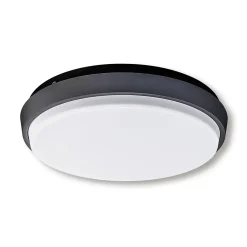 Näve Plafonnier Extérieur<Applique extérieure LED 'Mio' D: 17,5 cm en métal et plastique anthracite, IP54 pour entrée, balcon, terrasse