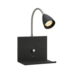 Applique Pour Salon|Applique Murale Pour Cuisine<Applique Led USB variateur intégré noire - Markslöjd - Logi