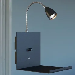 Applique Pour Salon|Applique Murale Pour Cuisine<Applique Led USB variateur intégré noire - Markslöjd - Logi