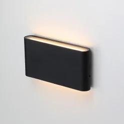 Alpinaluz Applique Murale Intérieure|Applique Murale Pour Salle À Manger<Applique LED 12W SAFATA IP54 pour extérieurintérieur design rectangulaire en aluminium noir éclairage haut et bas 2700K