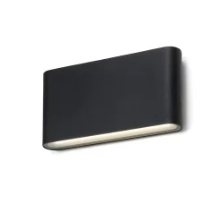 Alpinaluz Applique Murale Pour Cuisine|Applique Murale Pour Salle À Manger<Applique LED 12W SAFATA IP54 pour extérieurintérieur design rectangulaire en aluminium noir éclairage haut et bas 4000K