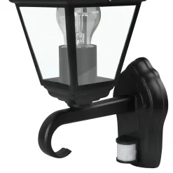 Applique Murale Extérieure<Applique murale à détection Varennes E27 60W IP44 GoodHome noir
